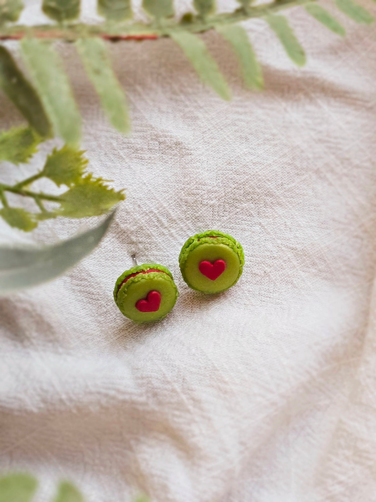 Grinch Macaron Studs