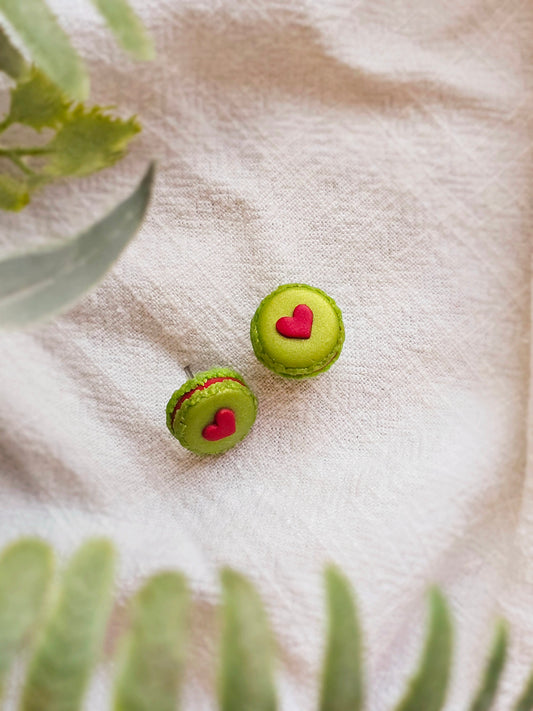 Grinch Macaron Studs